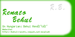 renato behul business card